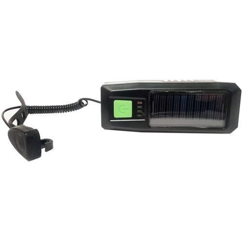 Велофара с сигналом LY-17-XPE, солн. батарея, выносная кнопка, Waterproof, Li-Ion аккум., ЗУ mircoUSB 9200 фото