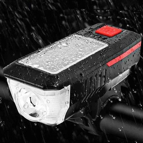 Велофара с сигналом LY-17-XPE, солн. батарея, выносная кнопка, Waterproof, Li-Ion аккум., ЗУ mircoUSB 9200 фото