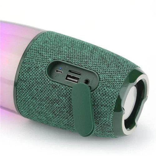 Bluetooth колонка TG644 з RGB підсвічуванням, FM-радіо, speakerphone, 15 Вт, Green 9986 фото