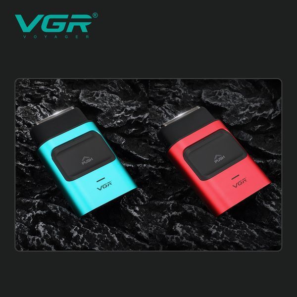 Електробритва VGR V-307 GREEN - шейвер з подвійним лезом, 9000 об/хв, 2000 mAh, LED дисплей 11171 фото