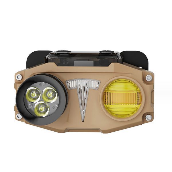 Фонарь налобный CH-8825, 3P35+COB (white+yellow+RGB), Motion Sensor, Power Bank, аккумуляторный, USB Type-C, B 9911 фото
