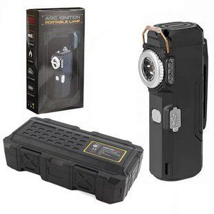 Ліхтар MULTIFUNCTIONAL D51-SMD black, Li-Ion акумулятор, індикація заряду, запальничка, ЗУ Type-C 9931 фото