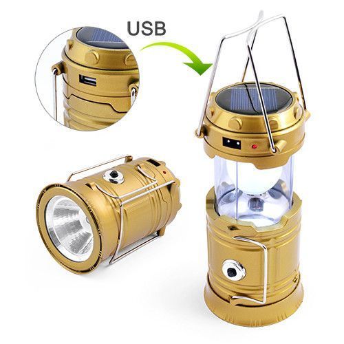 Ліхтар кемпінговий 5800T-1W+6LED, вбудований акумулятор, ЗП 220 V, сонячна батарея, Power bank 4393 фото
