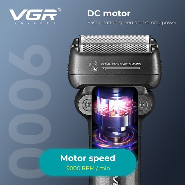 Электробритва VGR V-368 &mdash; шейвер с двойным лезвием, LED дисплеем и защитой IPX6 9110 фото