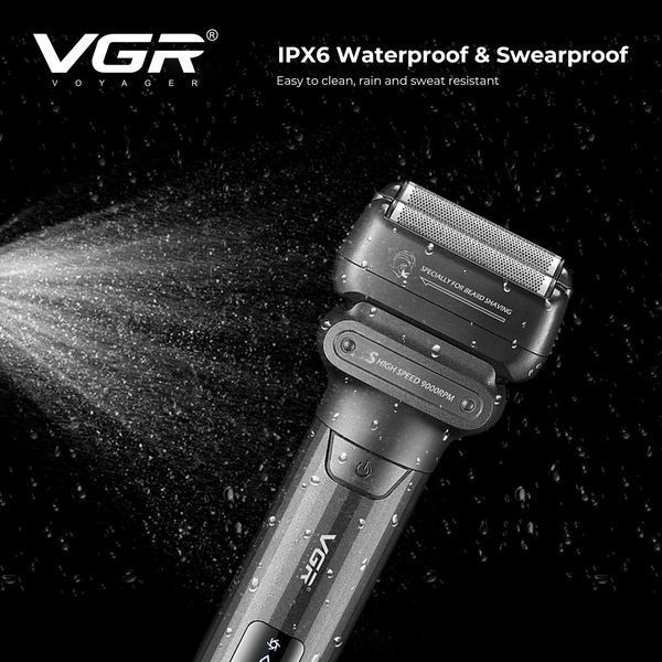Электробритва VGR V-368 &mdash; шейвер с двойным лезвием, LED дисплеем и защитой IPX6 9110 фото