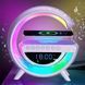 Лампа-нічник Light Sound Machine BT-3401 з бездротовою зарядкою годинником та будильником, Bluetooth колонка 10452 фото 8