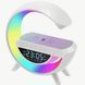 Лампа-нічник Light Sound Machine BT-3401 з бездротовою зарядкою годинником та будильником, Bluetooth колонка 10452 фото 6