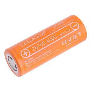 Аккумулятор 26700, LiitoKala Lii-40E, 3.2V, 4000mAh 10224 фото