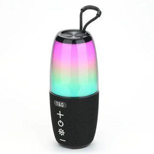 Bluetooth колонка TG644 з RGB підсвічуванням, FM-радіо, speakerphone, 15 Вт, Black 9984 фото
