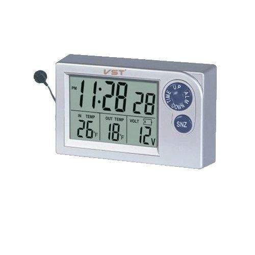 Автомобильные часы VST-7048V, температура, вольтметр 909 фото