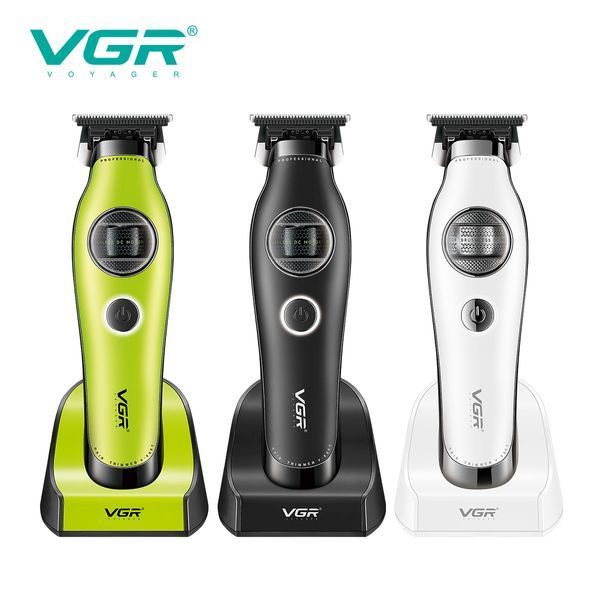 Триммер VGR V-880T BLACK, EXTERNAL ROTOR MOTOR, MIM Blade, 4 насадки, док-станция 11274 фото