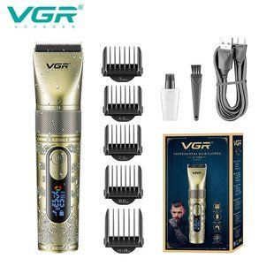 Машинка для стрижки VGR V-659 з регулюванням потужності, 5 насадок, IPX7, LED дисплей 9036 фото