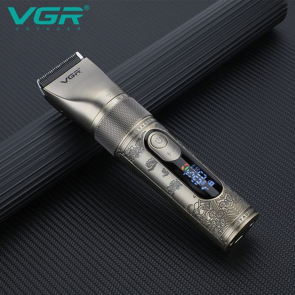 Машинка для стрижки VGR V-659 з регулюванням потужності, 5 насадок, IPX7, LED дисплей 9036 фото