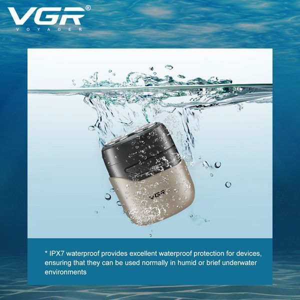 Електробритва VGR V-345 GREY - роторна водонепроникна бритва з 3D головками IPX7 9195 фото