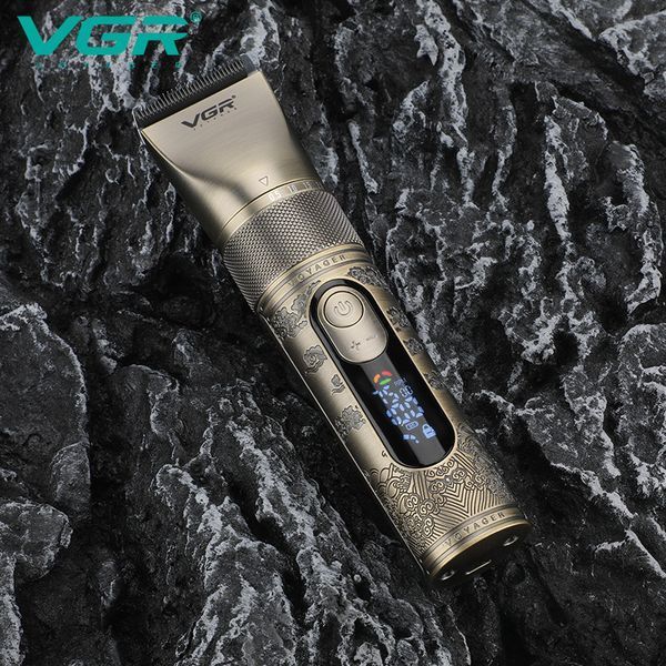 Машинка для стрижки VGR V-659 з регулюванням потужності, 5 насадок, IPX7, LED дисплей 9036 фото