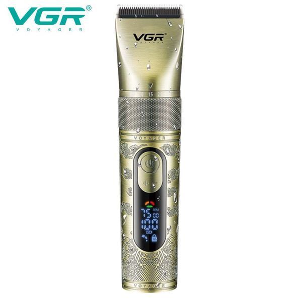 Машинка для стрижки VGR V-659 з регулюванням потужності, 5 насадок, IPX7, LED дисплей 9036 фото