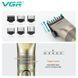 Машинка для стрижки VGR V-659 з регулюванням потужності, 5 насадок, IPX7, LED дисплей 9036 фото 4