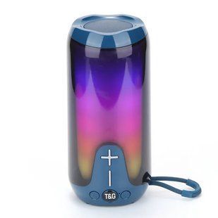 Bluetooth колонка TG651 з RGB підсвічуванням, FM-радіо, speakerphone, 15 Вт, Blue 9982 фото