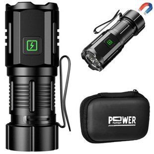 Ліхтар F30-3XPG акумуляторний, 3&times;XPG LED, 1&times;16340A, магніт, чохол, USB Type-C, індикатор заряду 10153 фото