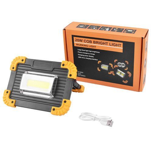 Прожектор светодиодный L811-20W-COB+1W, ЗУ micro USB, 2x18650/3xAA, Power Bank 5585 фото