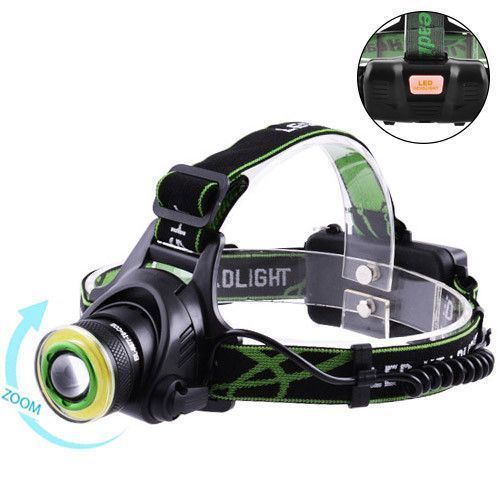 Ліхтар налобний T106-T6+COB, ЗП micro USB, 2x18650, signal light, zoom 7623 фото