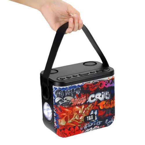 Bluetooth-колонка TG 545DK, c функцией speakerphone, радио, redcamo, 2 микрофона, фонарь 10000 фото