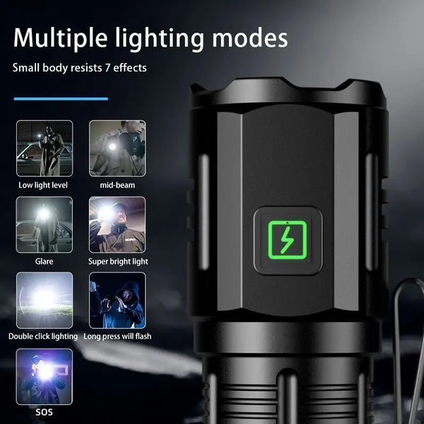 Ліхтар F30-3XPG акумуляторний, 3&times;XPG LED, 1&times;16340A, магніт, чохол, USB Type-C, індикатор заряду 10153 фото