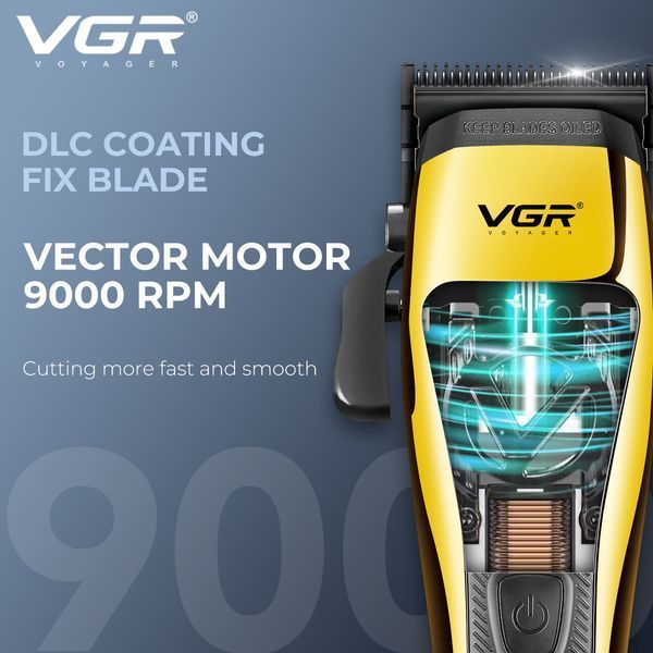 Машинка для стрижки VGR V-015 с мотором MAGLEV VECTOR 3.0, LED дисплей, 4 насадки 9016 фото