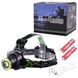 Ліхтар налобний T106-T6+COB, ЗП micro USB, 2x18650, signal light, zoom 7623 фото 1