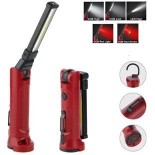 Фонарь WORKLIGHT-71-XPE+COB(white+red), Li-Ion акб, поворот 180&ordm;+180&ordm;, зажим, крюк, магнит, ЗУ Type-C 9657 фото