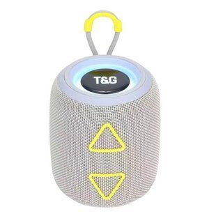 Bluetooth колонка TG655 з RGB підсвічуванням, FM-радіо, speakerphone, 25 Вт, Grey 9965 фото