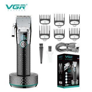 Профессиональная влагостойкая машинка для стрижки VGR V-682 с LED-дисплеем и 6 насадками 10524 фото