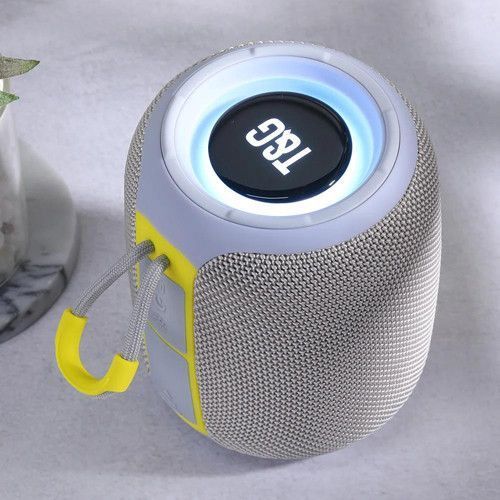Bluetooth колонка TG655 з RGB підсвічуванням, FM-радіо, speakerphone, 25 Вт, Grey 9965 фото