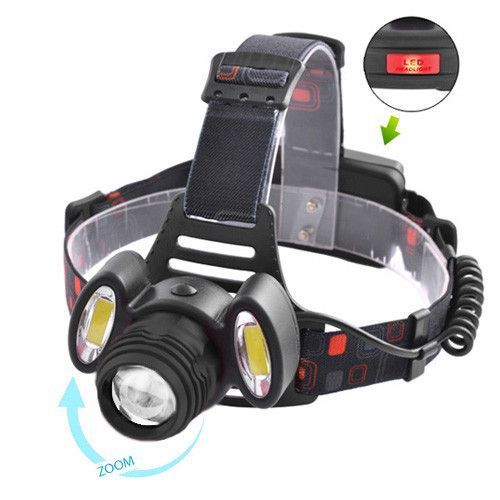 Фонарь налобный Police 2117-T6+2COB, ЗУ 220V/12V, 2x18650, zoom 4849 фото