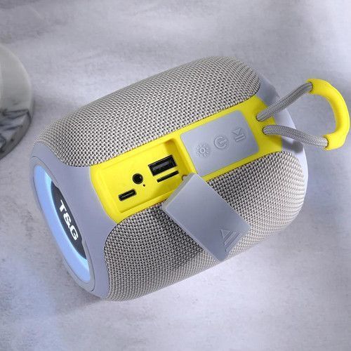 Bluetooth колонка TG655 з RGB підсвічуванням, FM-радіо, speakerphone, 25 Вт, Grey 9965 фото