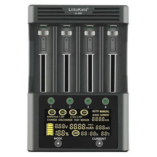 LiitoKala Lii-600 інтелектуальний зарядний пристрій Li-ion, Ni-Mh, Ni-Cd акумуляторів 9308 фото