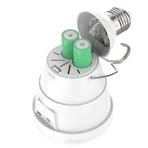 Світлодіодна LED лампа акумулятором Yajia FA-3630, 28W, E27, 2x18650, сонячна панель, гачок, ЗУ microUSB 10072 фото