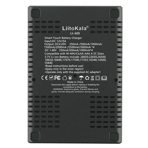 LiitoKala Lii-600 інтелектуальний зарядний пристрій Li-ion, Ni-Mh, Ni-Cd акумуляторів 9308 фото