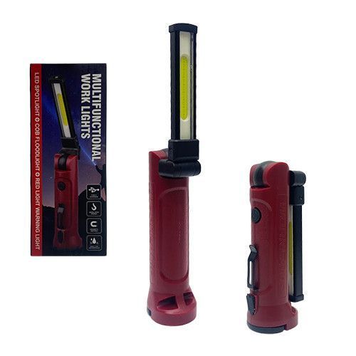 Фонарь WORKLIGHT-71-XPE+COB(white+red), Li-Ion акб, поворот 180&ordm;+180&ordm;, зажим, крюк, магнит, ЗУ Type-C 9657 фото