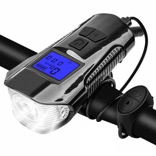 Велосипедный звонок + компьютер + велофара XA-585-T6+2LED, ЗУ micro USB, встр. аккум., выносная кнопка 7648 фото