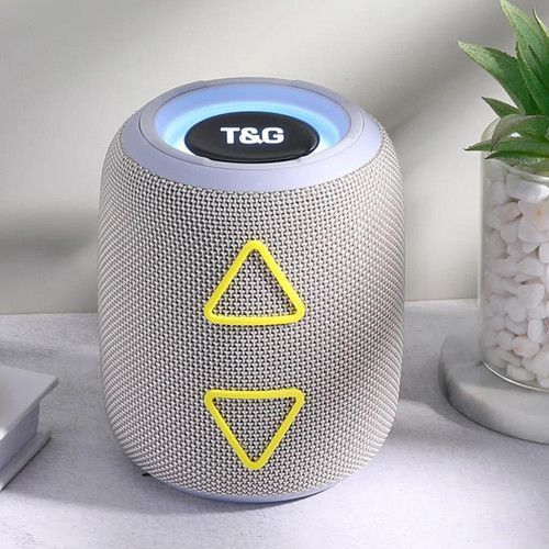 Bluetooth колонка TG655 з RGB підсвічуванням, FM-радіо, speakerphone, 25 Вт, Grey 9965 фото
