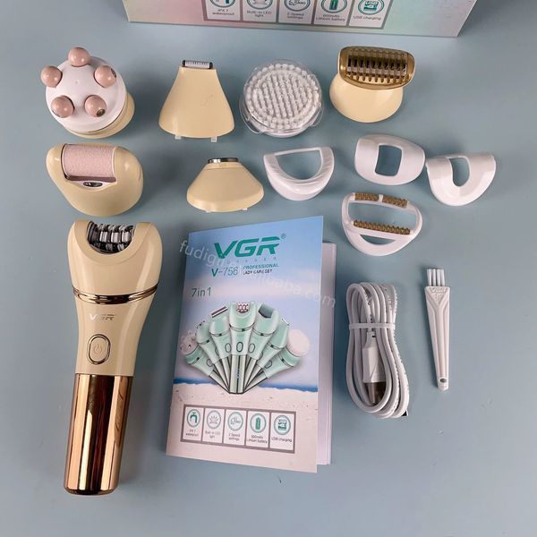 Епілятор VGR 7 в 1 V-756 GOLD &ndash; преміальний догляд за шкірою в домашніх умовах 11202 фото