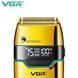 Електробритва VGR V-350 GOLD - шейвер з подвійною сіткою, триммером та LED-дисплеєм 9065 фото 2