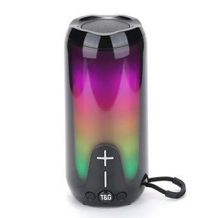 Bluetooth колонка TG651 з RGB підсвічуванням, FM-радіо, speakerphone, 15 Вт, Black 9981 фото