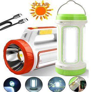 Фонарь кемпинг переносной 5158-LED+COB, power bank, Li-Ion аккум., солнечная батарея, ЗУ microUSB 9147 фото