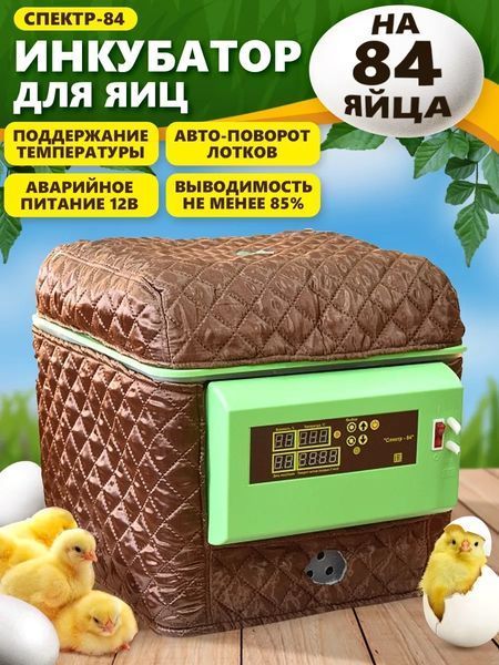 Інкубатор з автоматичним переворотом універсальний Спектр-84-01 220\12V ( резервне живлення 12В ) 84-01 фото