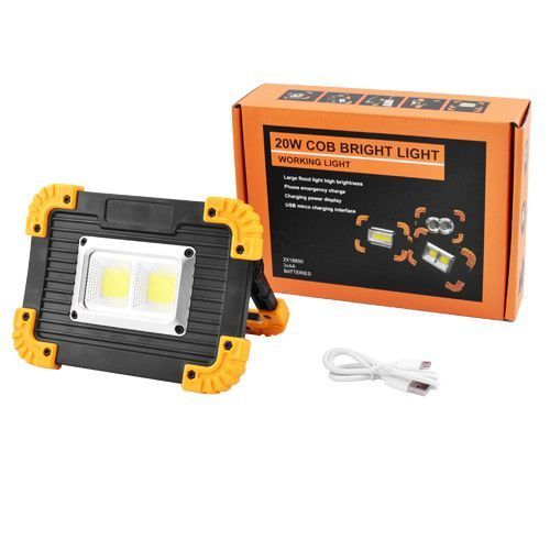 Прожектор светодиодный L812-20W-2COB+1W, ЗУ micro USB, 2x18650/3xAA, Power Bank 5586 фото