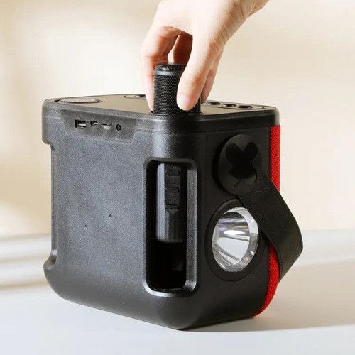 Bluetooth-колонка TG 545DK, c функцией speakerphone, радио, red, 2 микрофона, фонарь 9999 фото