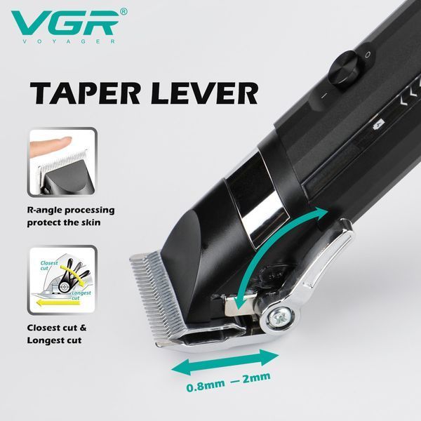 Акумуляторна машинка для стрижки VGR V-687, 4 насадки, LED дисплей 11280 фото