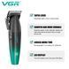 Машинка для стрижки VGR V-003 GREEN з TURBO режимом, керамічним лезом та LED дисплеєм 9015 фото 5